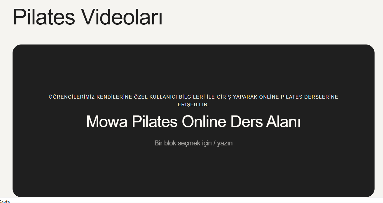 Mowa Pilates marka görsel dili için kullanılan yumuşak ve premium stüdyo kompozisyonu